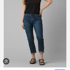 Prana Blue Ankle Cropped Jeans Relaxed Fit